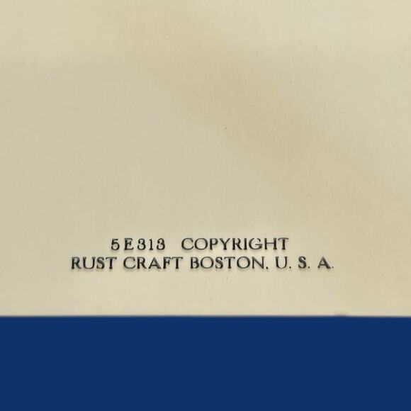 Marjorie Cooper Easter Two Cherub Angels Play Trumpets Vintage Rust Craft Card - Picture 6 of 9